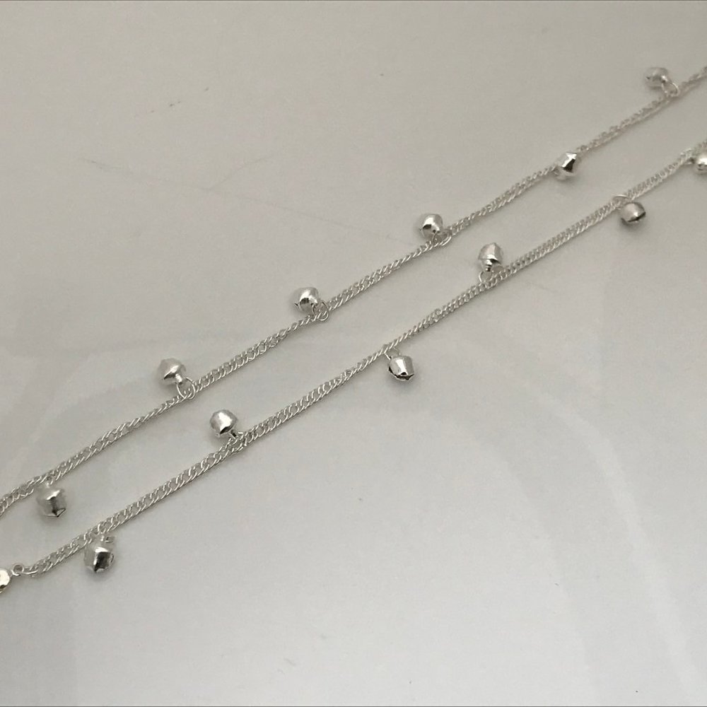 Anklet Payal Silver Tone Bell Foot Women Fashion J - Picture 3 of 10